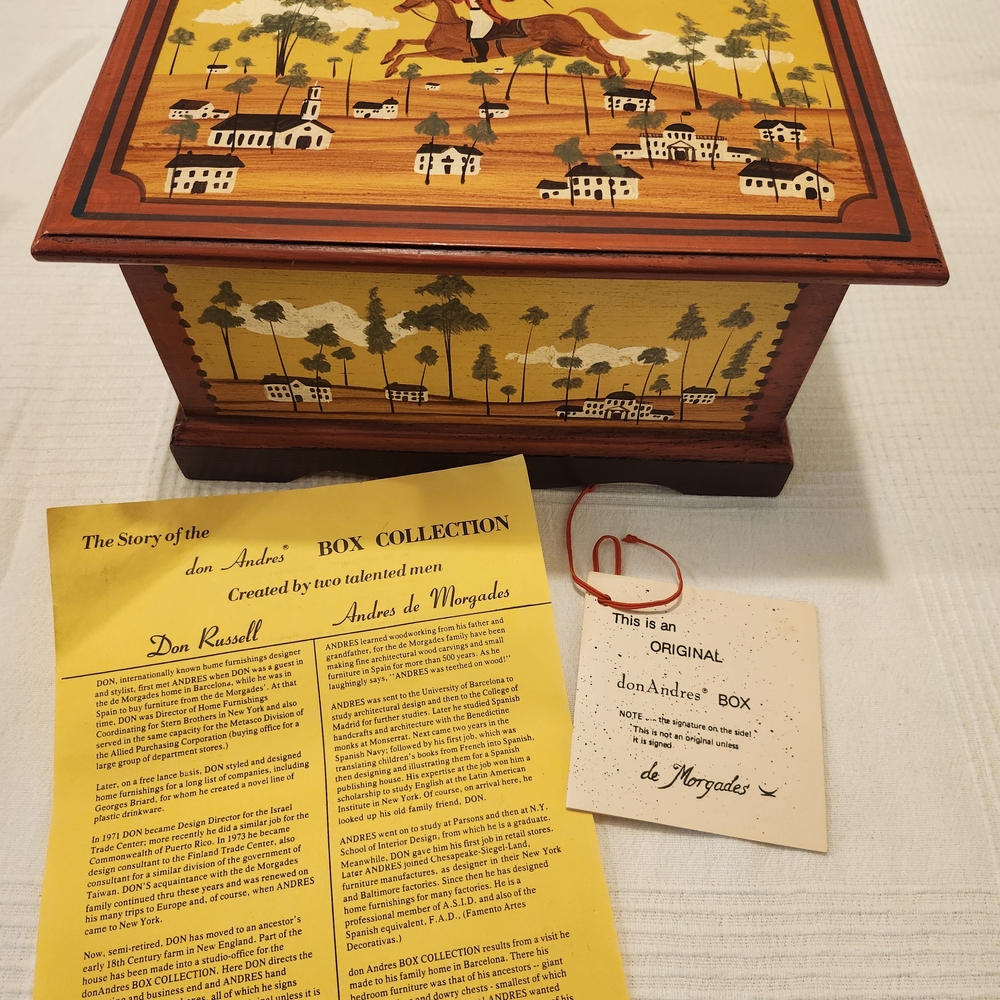 Don Andres Decorative Wooden Box with Horse Design